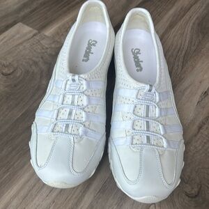 Skechers slide on shoes-White21363